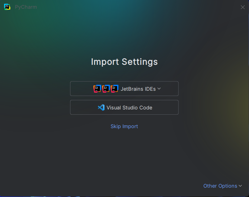 import IDE settings file